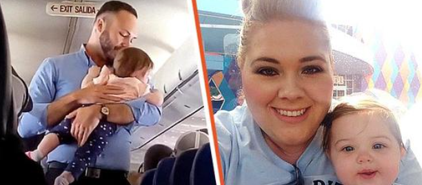 Mutter kann weinendes Baby im Flug nicht beruhigen, 15 Minuten später hält ein Flugbegleiter das Kind